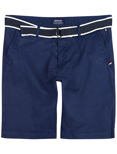 Belted Bermuda shorts, Sininen