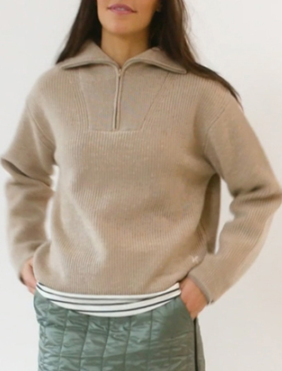 Hollis 1/2 zip wool Knit neule