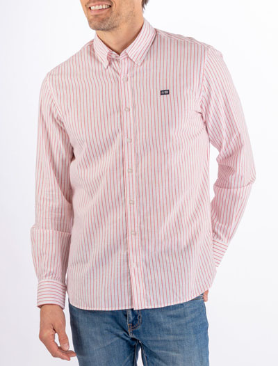 Striped Linen Shirt puuvilla-pellavapaita