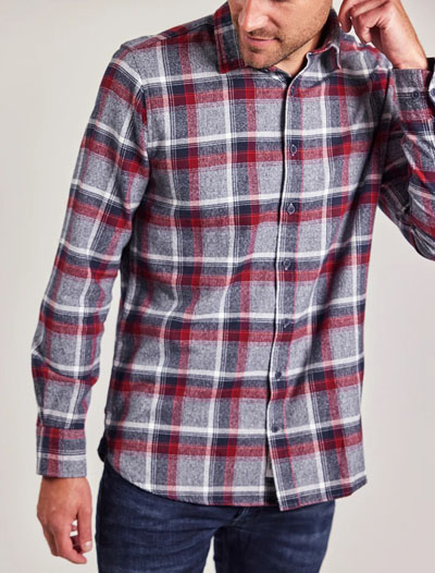 Twisted Yarn Flannel Shirt kauluspaita